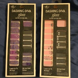 Dashing Diva Gloss Ultra Shine Gel Nail Strips - Purple and Pink Halloween
